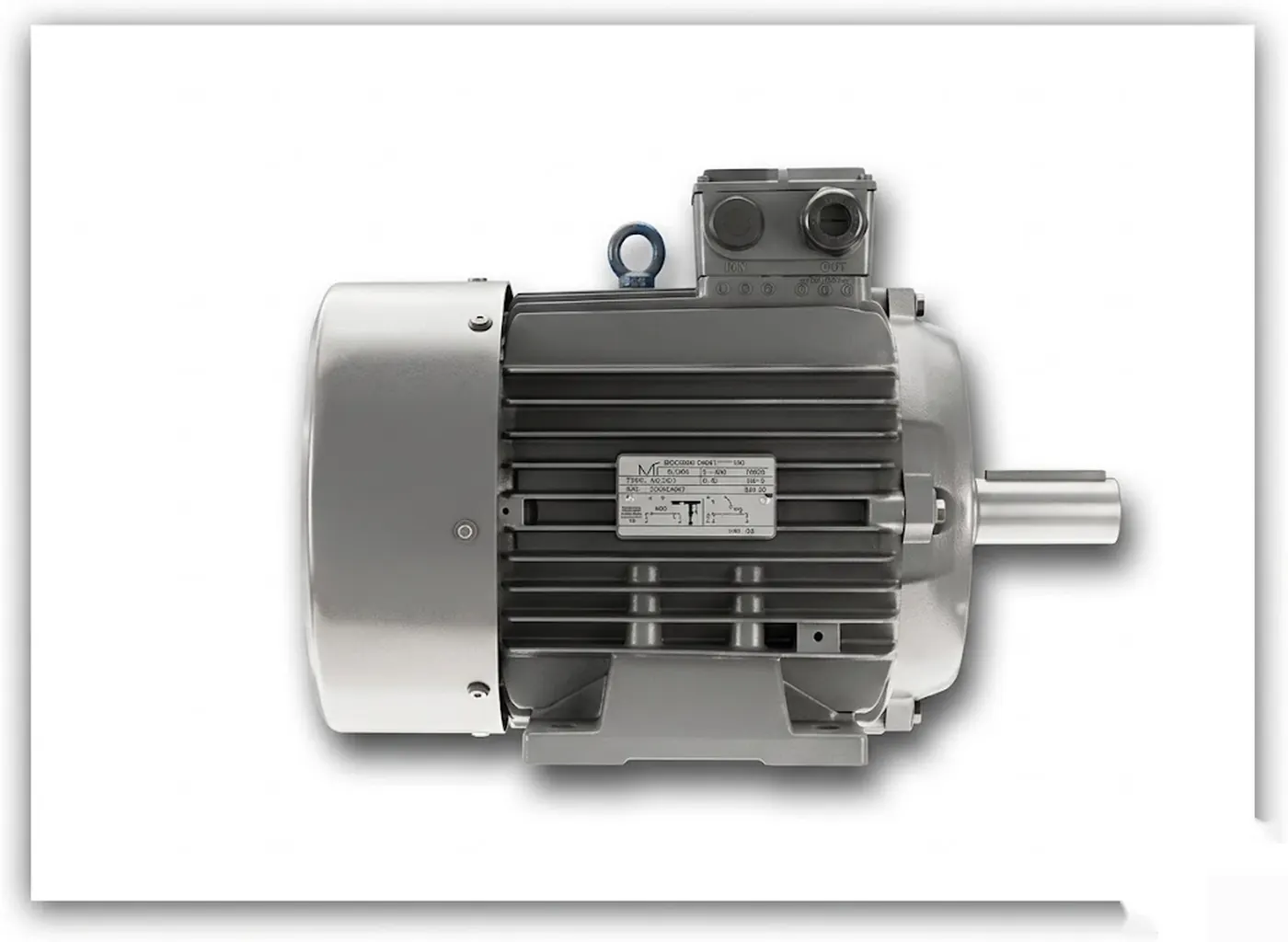 Elektromotor – typová fotografie z katalogové dokumentace JKO MEZ CZ. Elektromotor – typová fotografie z katalogové dokumentace JKO MEZ CZ.